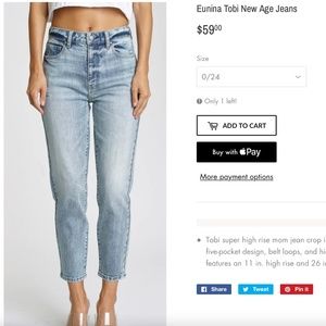 NWT Eunina Tobi Denim